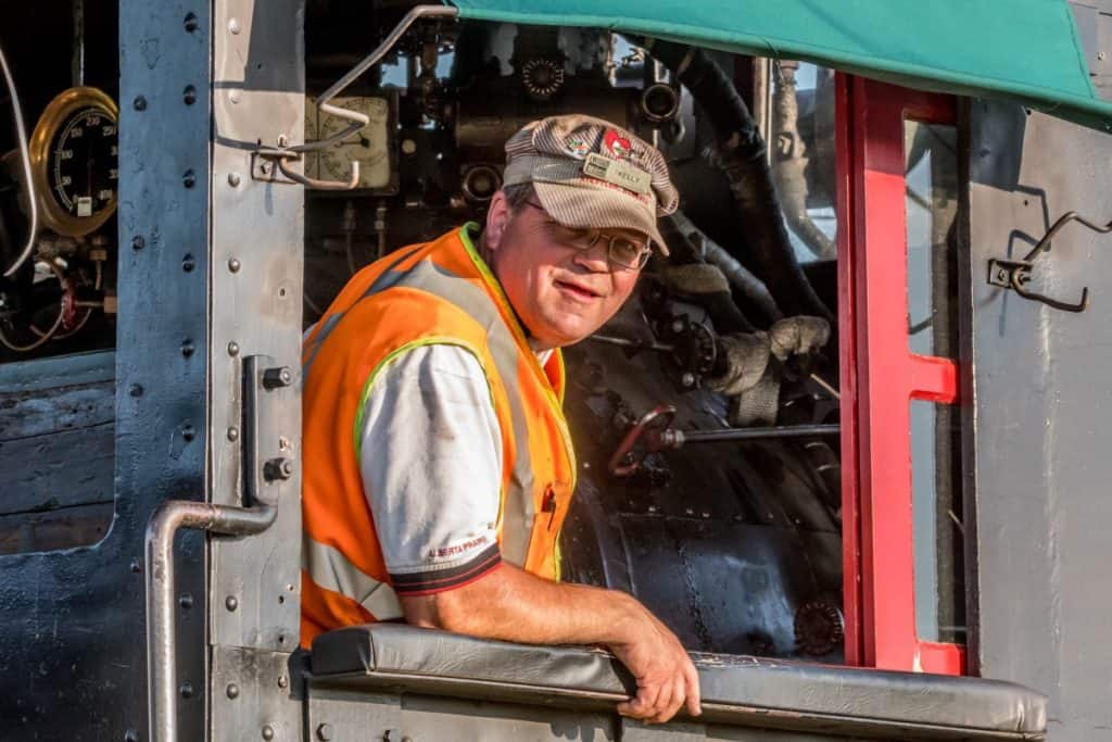 Driving the steam trains