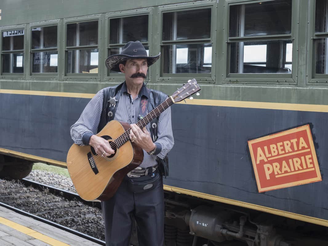 Live entertainment during Alberta Prairie Railways Excursions