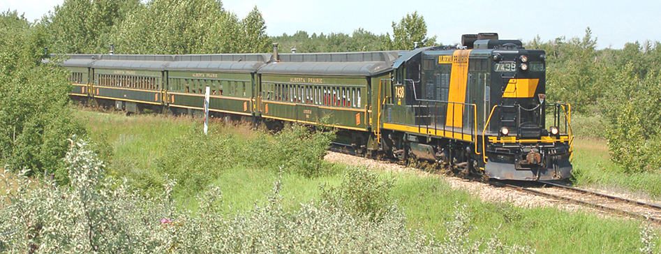 Locomotive No. 7438 in countryside