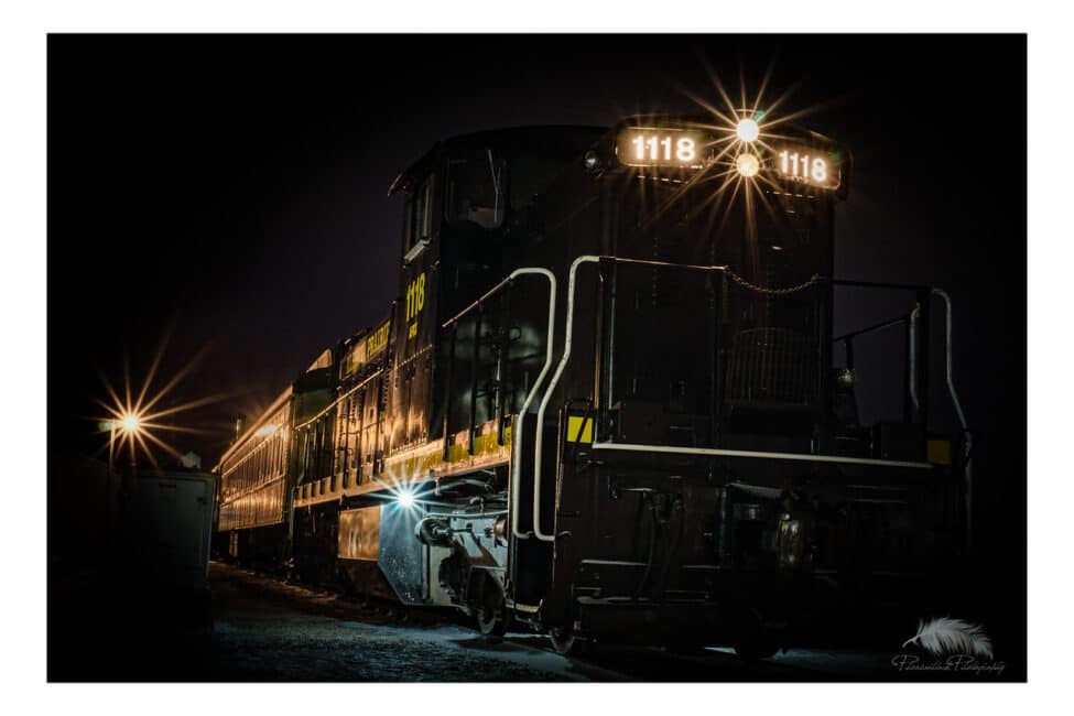 The Polar Express's Grand Entrance into platform.