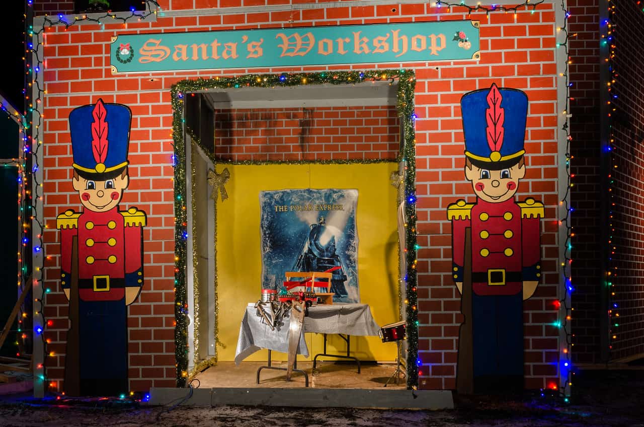 Santa's Workshop is a humb of activity.